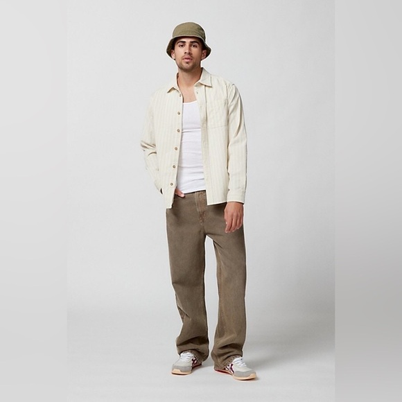 BDG Evan Stripe Corduroy Shirt size Large Urban outfitters - Picture 1 of 11